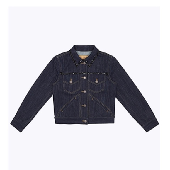 Marc Jacobs Beaded Shrunken Denim Jacket - Picture 5 of 8